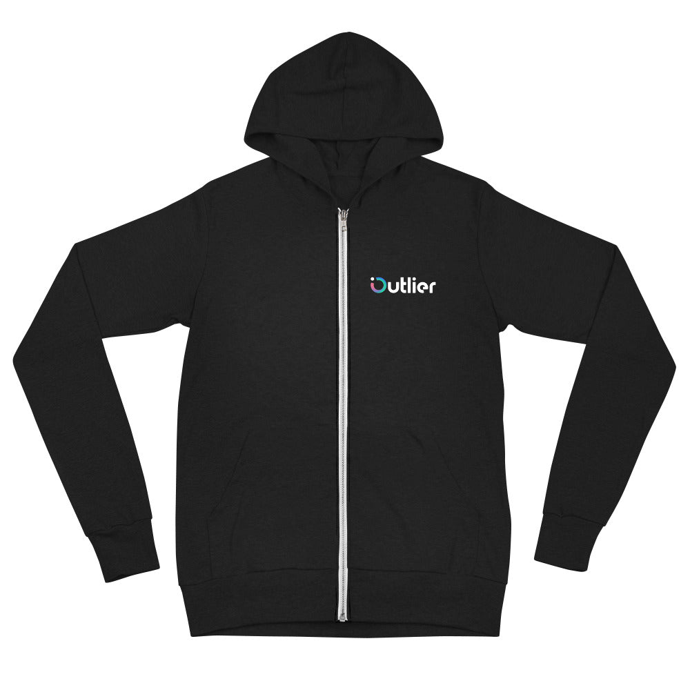 Zip Up Hoodie - Black